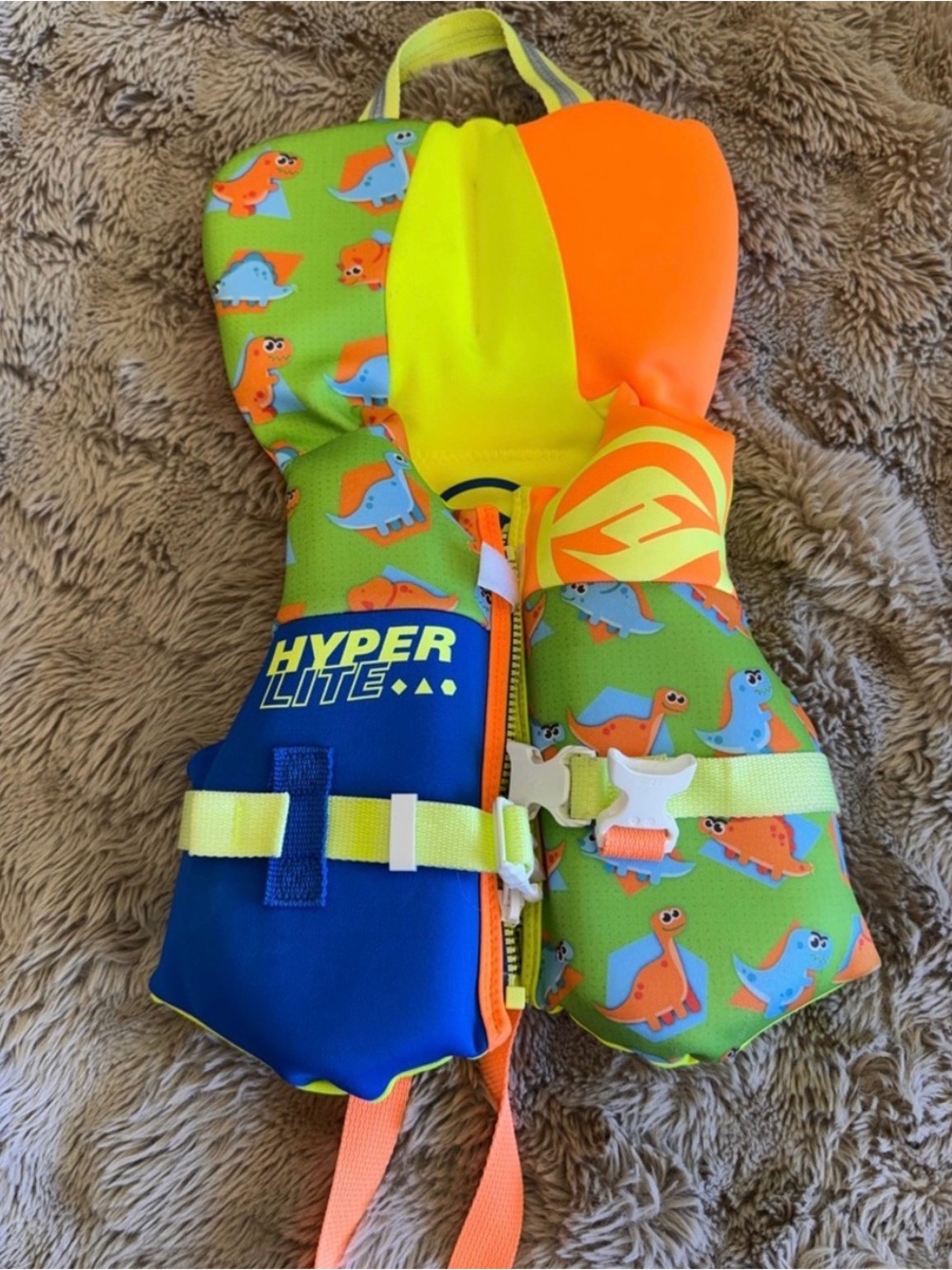 Kids' Green & Blue Dino Life Jacket
